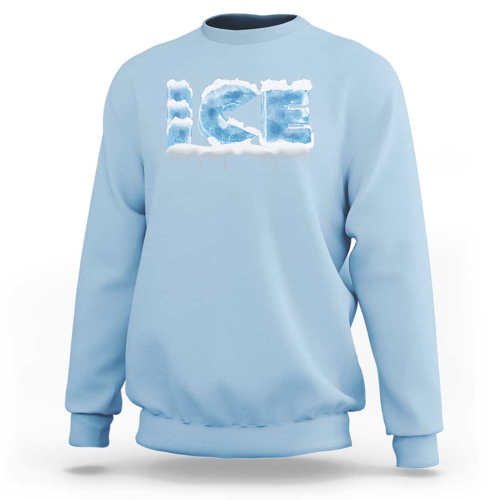 Couple Matching Fire And Ice Sweatshirt Typographic Ice