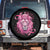 Breast Cancer Awareness Pink Lion Warrior Spare Tire Cover