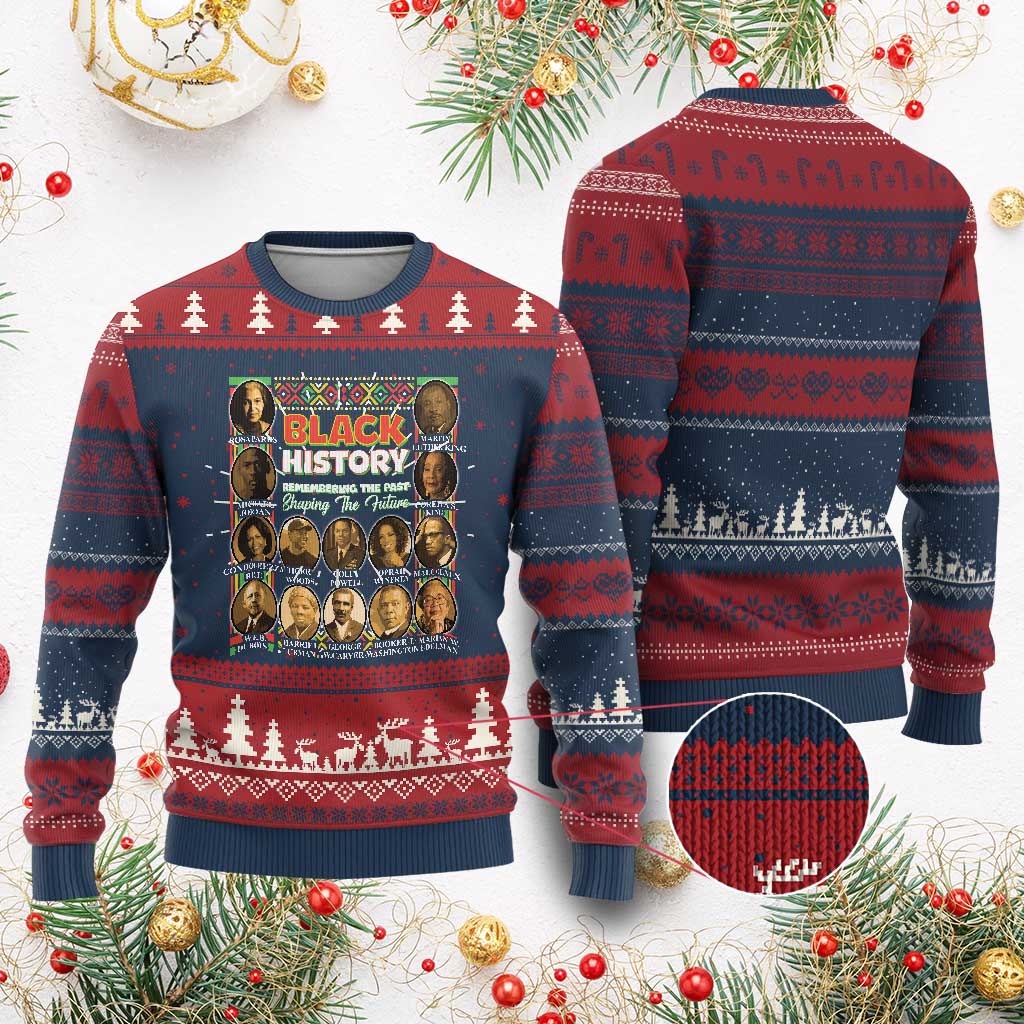 Black History Ugly Christmas Sweater Remembering The Past Shaping The Future