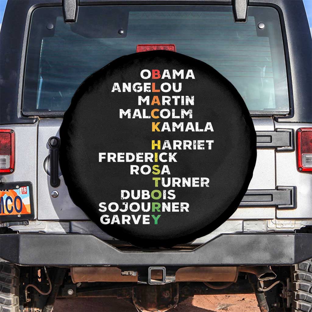 Black History Leaders Spare Tire Cover Obama Martin Malcolm Harriet