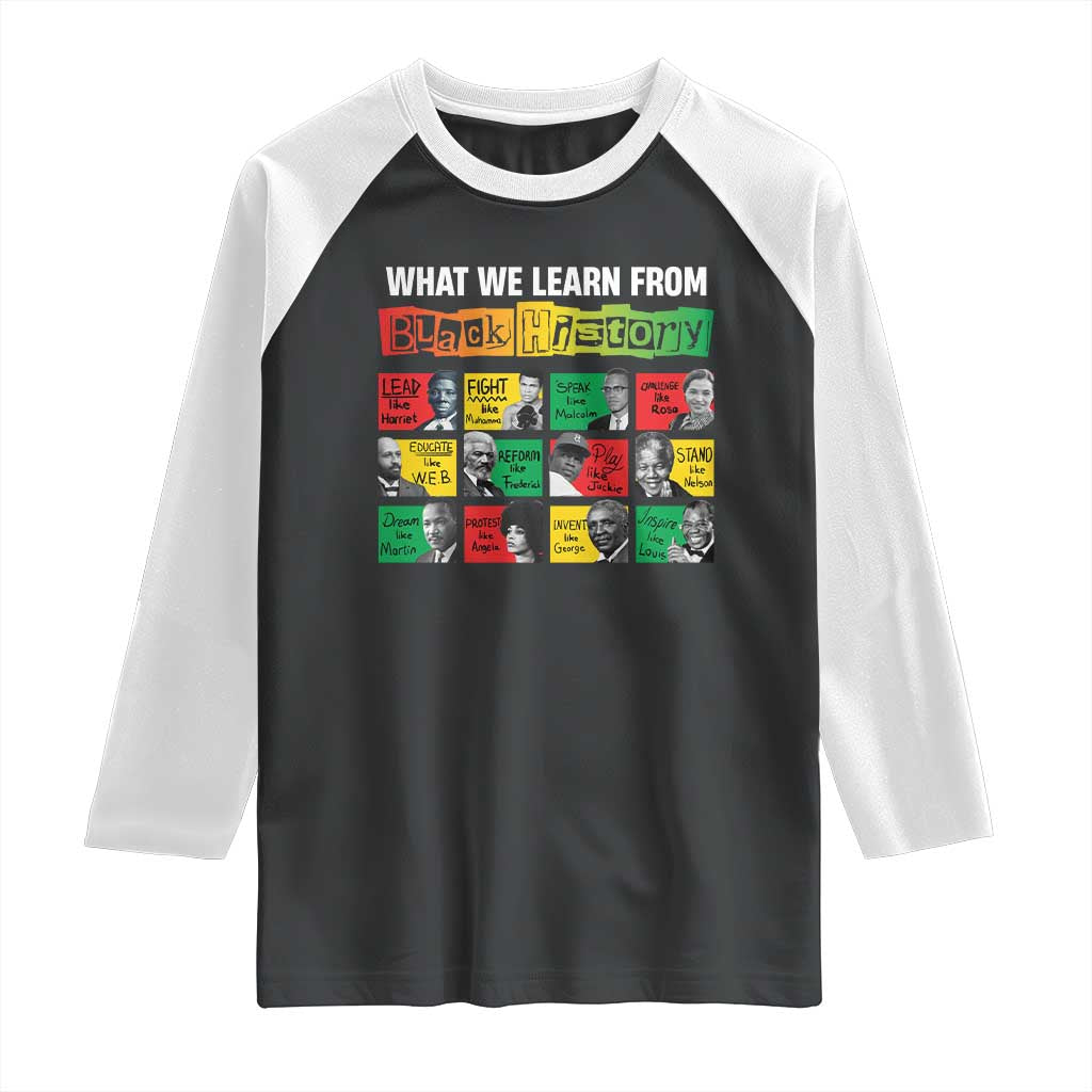 What We Learn From Black History Raglan Shirt