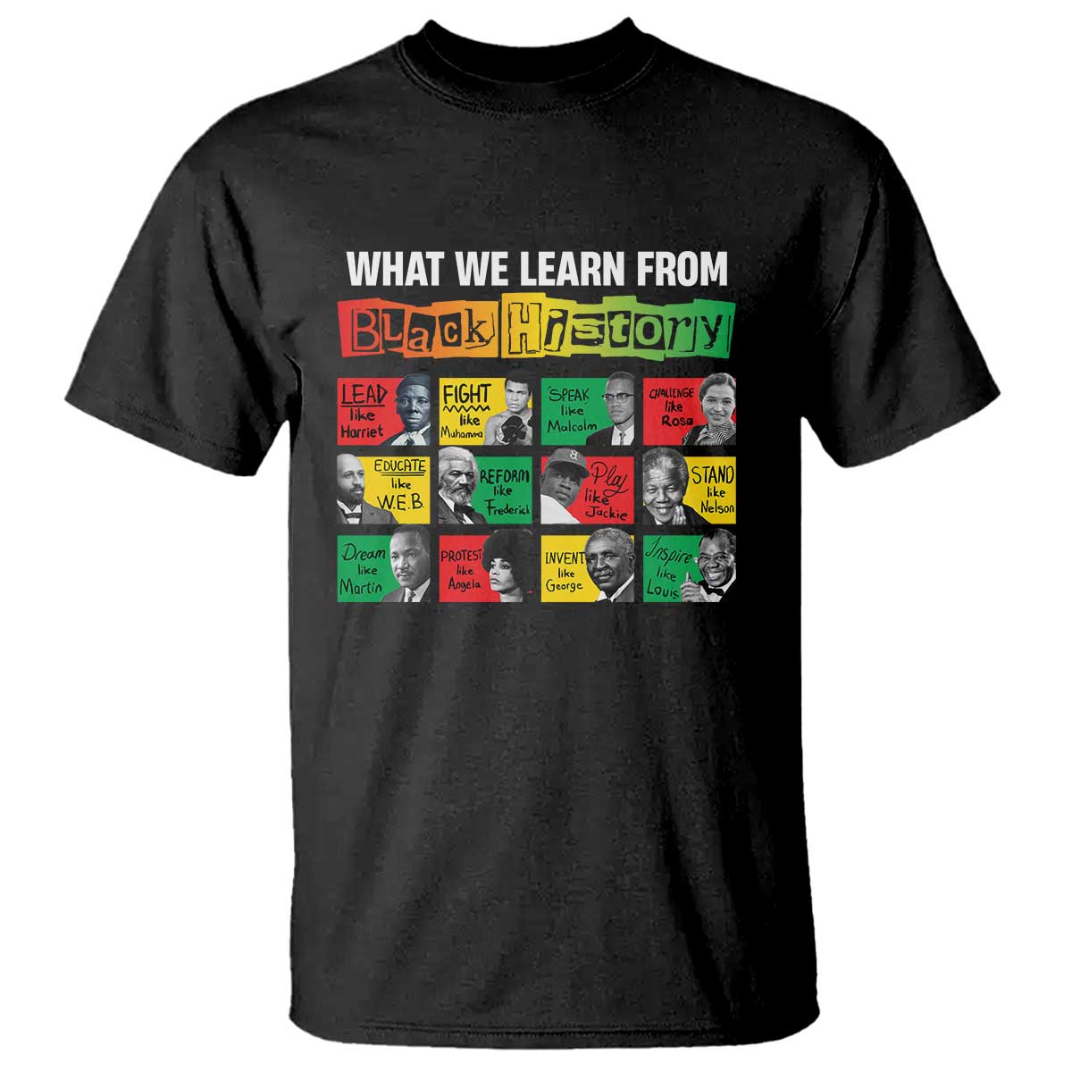 What We Learn From Black History T Shirt