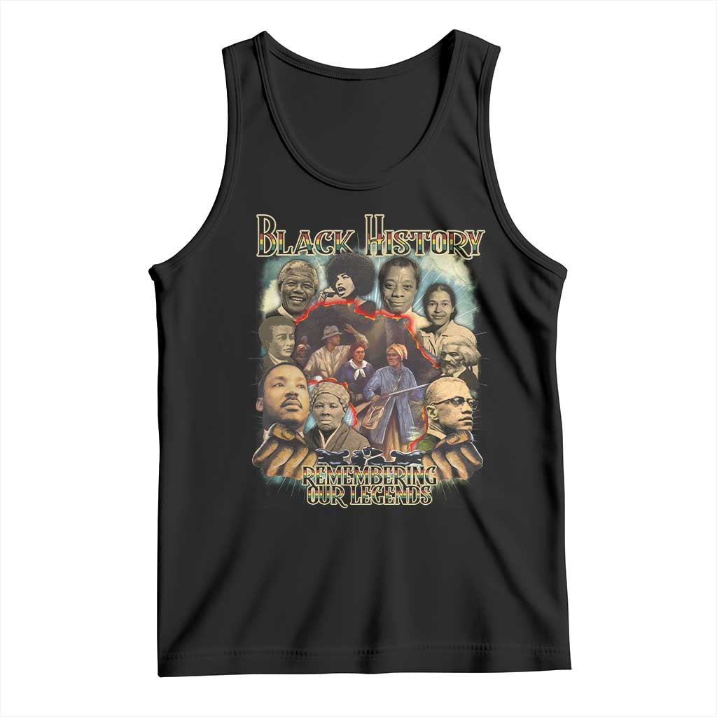 Black History Tank Top Remembering Our Legends Martin Malcolm Harriet Rosa Frederick