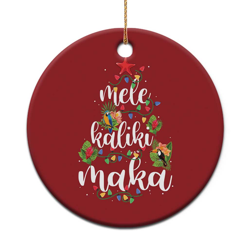 Mele Kalikimaka Hawaiian Xmas Tree Christmas Ornament - Wonder Print Shop