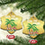 Xmas In Hawaii Christmas Ornament Deck the Palms Firework Flamingo - Wonder Print Shop