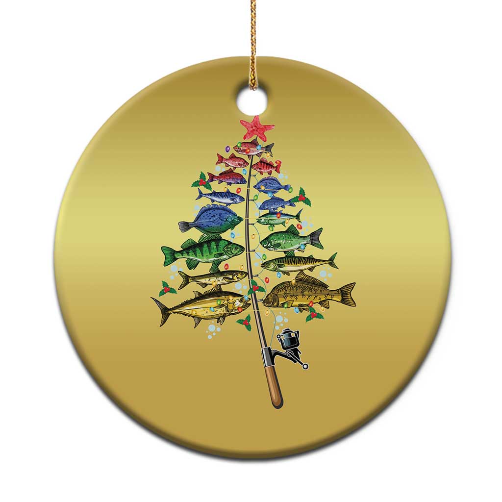 Xmas Fishing Christmas Ornament Colorful Fish Aquatic Christmas Tree Fisherman - Wonder Print Shop