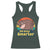 100th Day Of School Racerback Tank Top Moo Deng 100 Days Smarter Retro Baby Hippo