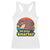 100th Day Of School Racerback Tank Top Moo Deng 100 Days Smarter Retro Baby Hippo