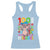 Funny 100th Day Of School Moo Deng Racerback Tank Top Cute Baby Hippo Colorful 100 Days