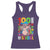 Funny 100th Day Of School Moo Deng Racerback Tank Top Cute Baby Hippo Colorful 100 Days