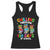 Funny Chilling Through 100 Days Of school Racerback Tank Top