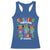 Funny Chilling Through 100 Days Of school Racerback Tank Top