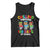 Funny Chilling Through 100 Days Of school Tank Top