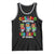 Funny Chilling Through 100 Days Of school Tank Top