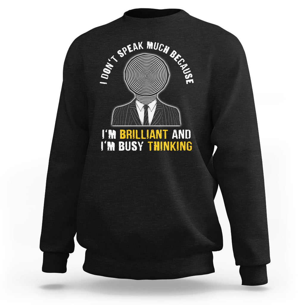 Black autism awareness sweatshirt with back graphic of maze head and quote lettering.