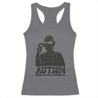 Autism Awareness Racerback Tank Top Autistic Seeing The World From A Different Angle Aesthetic