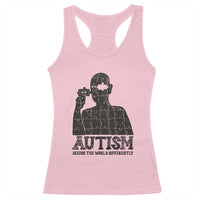 Autism Awareness Racerback Tank Top Autistic Seeing The World From A Different Angle Aesthetic