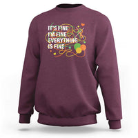 Funny Crochet Sweatshirt It's Fine I'm Fine Everything Is Fine Knitting