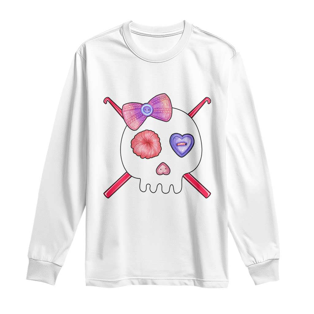 Cute Skull Crochet Knitting Long Sleeve Shirt