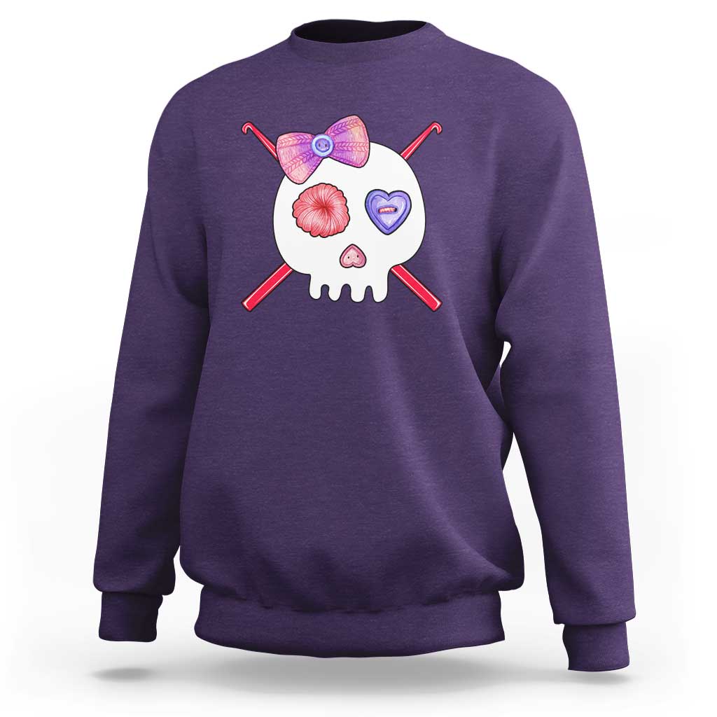 Cute Skull Crochet Knitting Sweatshirt
