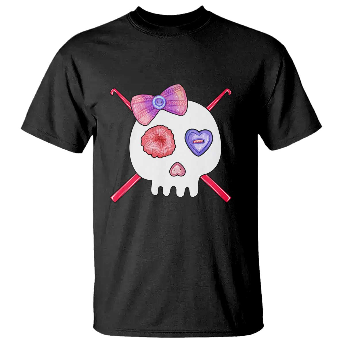 Cute Skull Crochet Knitting T Shirt