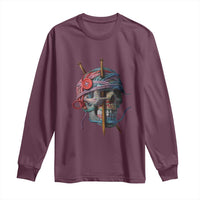 Funny Crochet Long Sleeve Shirt Yard Skull Halloween Knitting