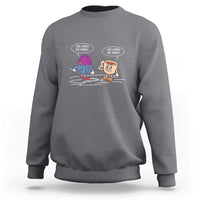 Funny Crochet Coffee Lover Sweatshirt She Loves Me More