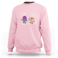 Funny Crochet Coffee Lover Sweatshirt She Loves Me More