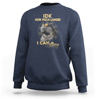 Navy crewneck sweatshirt with capybara graphic front print