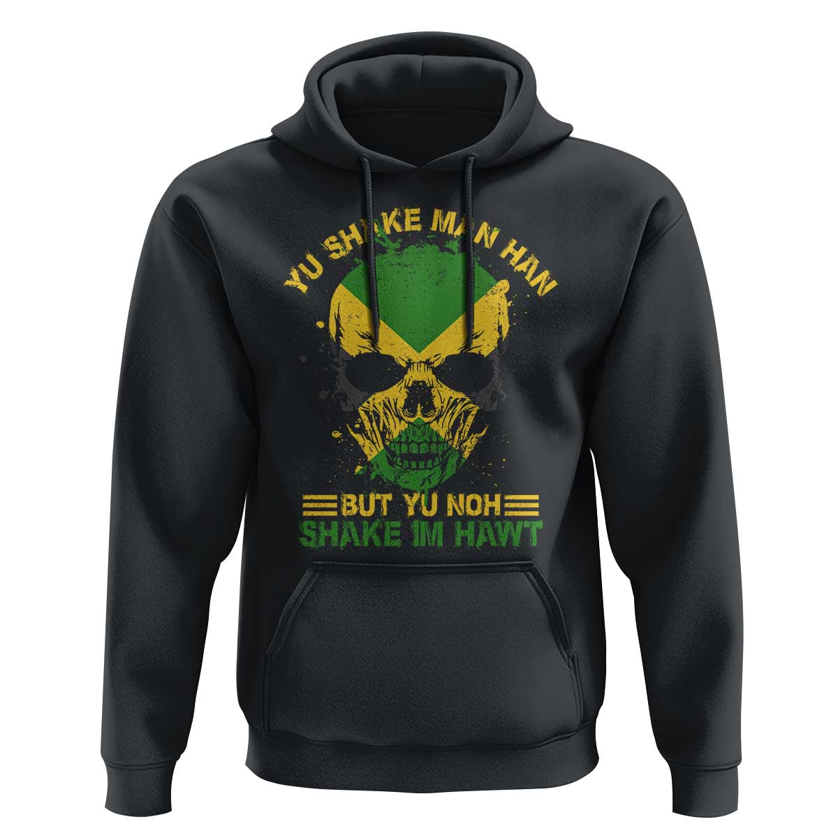 Jamaican Proverbs Hoodie You Can Shake A Mans Head But You Cannot Shake His Heart Skull - Wonder Print Shop