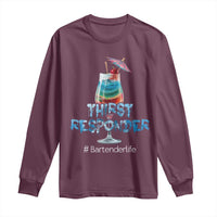 Funny Bartender Long Sleeve Shirt Thirst Responder Mixologists