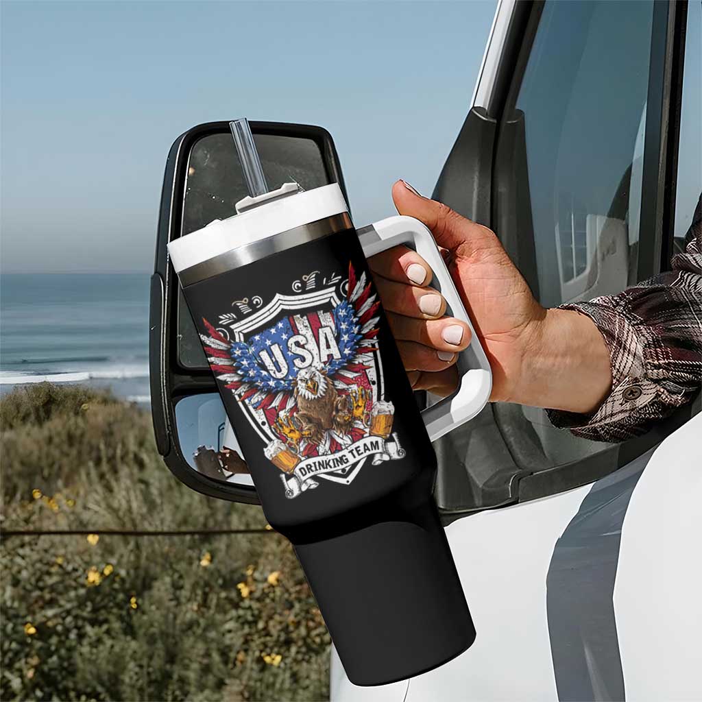 USA Drinking Team Tumbler With Handle
