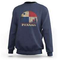 Navy crewneck sweatshirt with Panama flag graphic and “PANAMA” text on chest