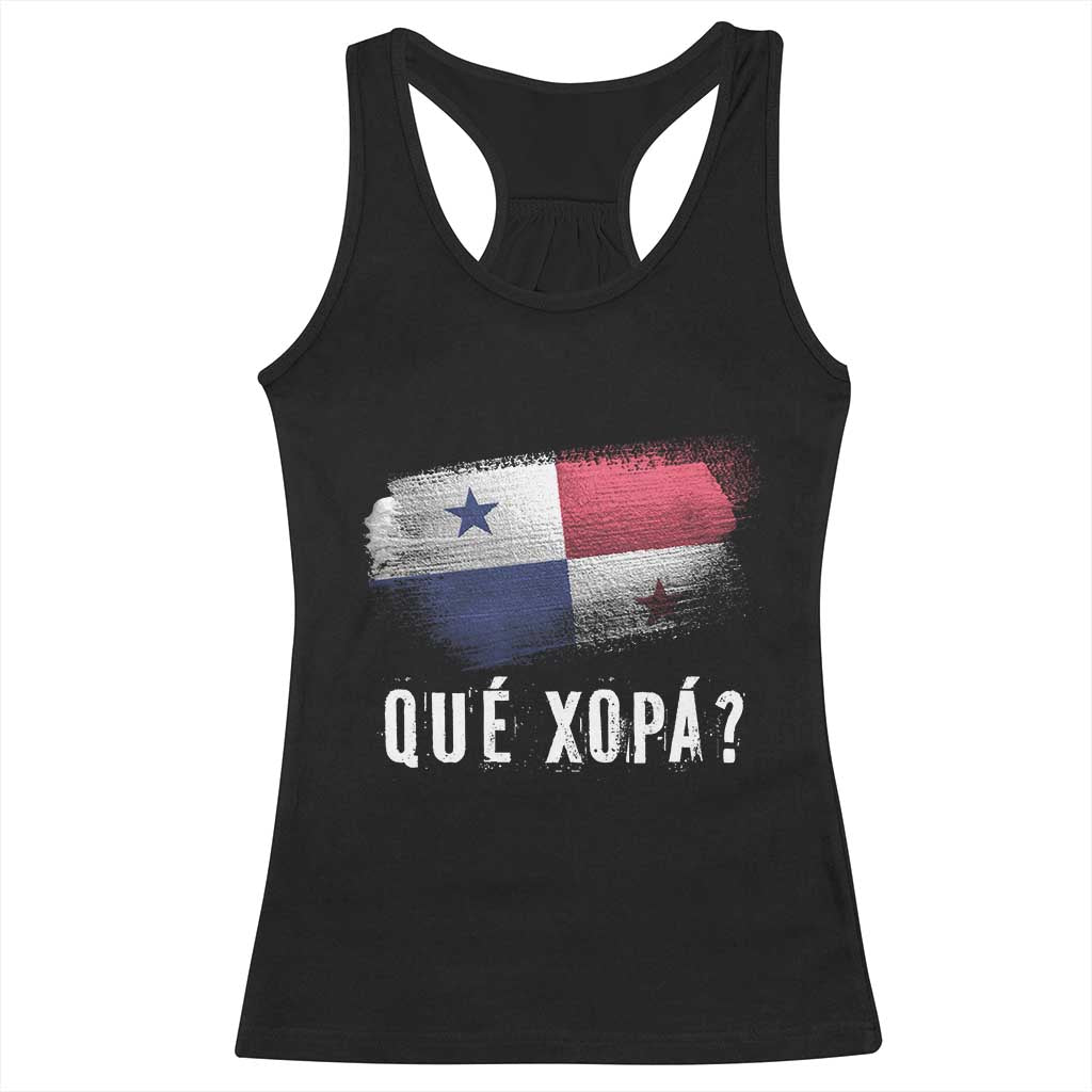 Funny Panama Racerback Tank Top Que Xopa What's Up Panamanian