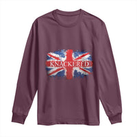Funny Knackered The UK Flag British Long Sleeve Shirt