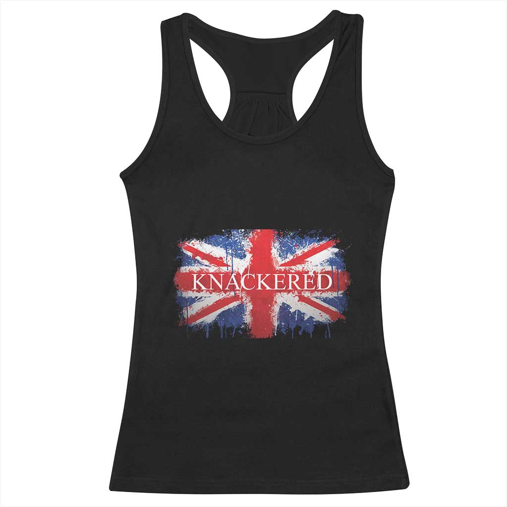 Funny Knackered The UK Flag British Racerback Tank Top