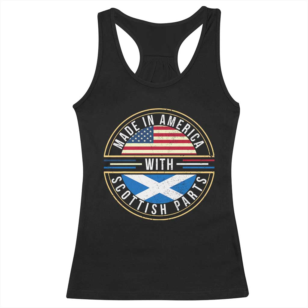 Scottish American Racerback Tank Top Made In America With Scottish Parts Scotland