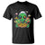 Alien Eating Pizza Outer Space With Planet UFO T Shirt - Wonder Print Shop