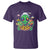 Alien Eating Pizza Outer Space With Planet UFO T Shirt - Wonder Print Shop