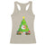 Funny Xmas Cat Racerback Tank Top What? Cat Pushing Christmas Tree Mischievous Cat Lover