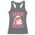 Funny Xmas Racerback Tank Top Skibidi Rizzmas Pink Santa Bubble Gum