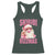 Funny Xmas Racerback Tank Top Skibidi Rizzmas Pink Santa Bubble Gum