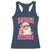 Funny Xmas Racerback Tank Top Skibidi Rizzmas Pink Santa Bubble Gum