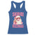 Funny Xmas Racerback Tank Top Skibidi Rizzmas Pink Santa Bubble Gum