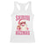 Funny Xmas Racerback Tank Top Skibidi Rizzmas Pink Santa Bubble Gum