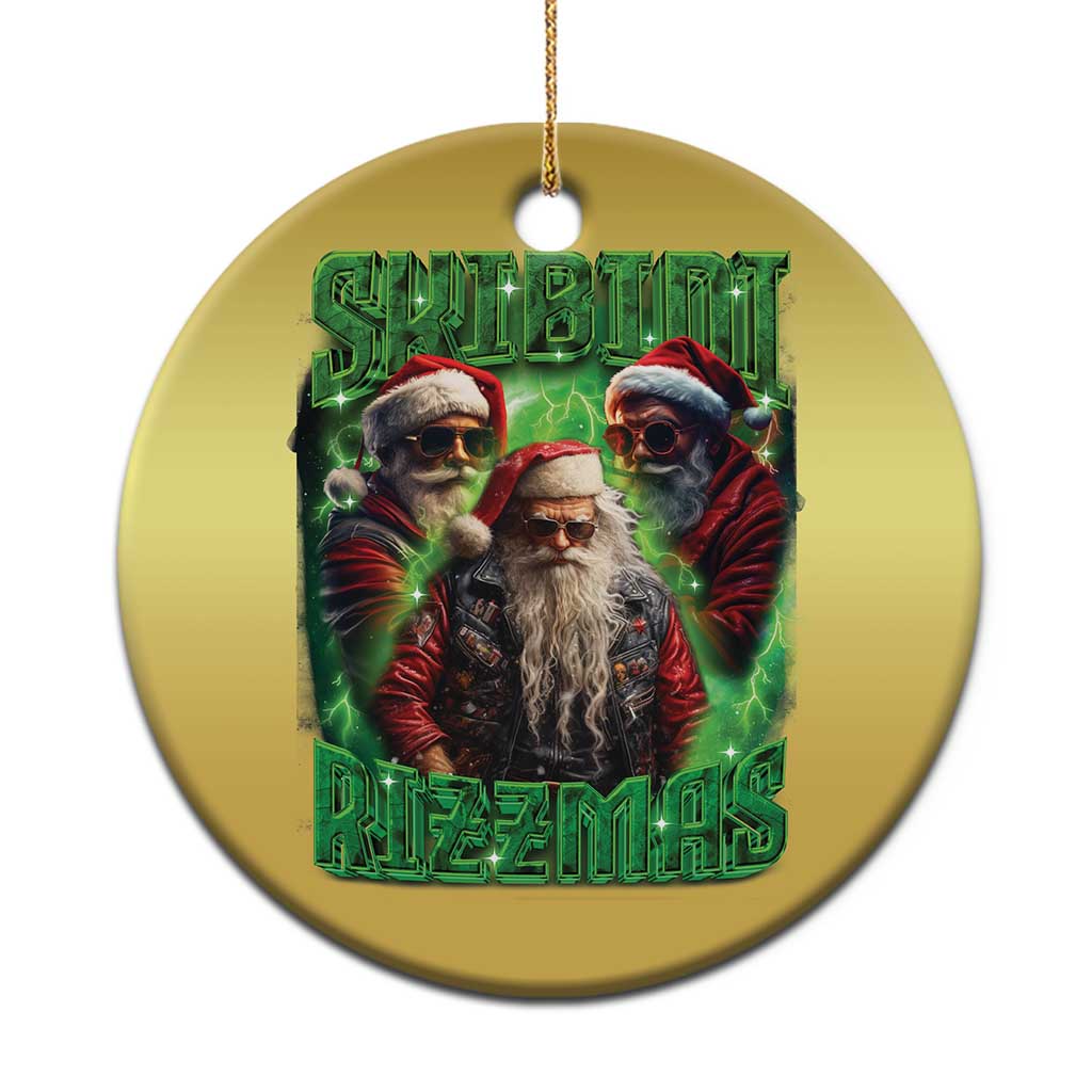 Funny Xmas Christmas Ornament Skibidi Rizzmas Cool Santa Rizz - Wonder Print Shop