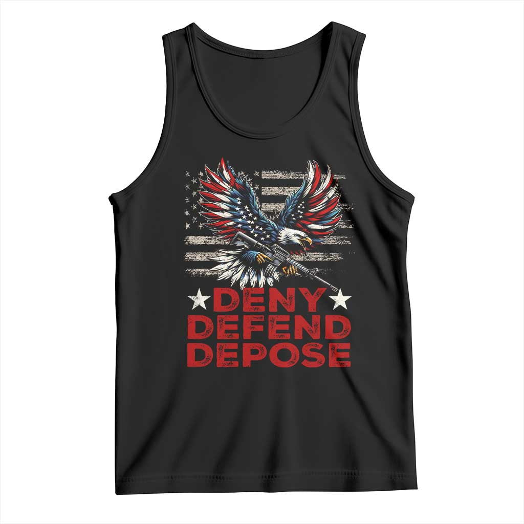 Deny Defend Depose Tank Top Eagle American Flag