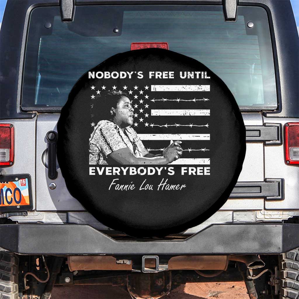 Fannie Lou Hamer Spare Tire Cover Nobody's Free Until Everybody's Free Black History