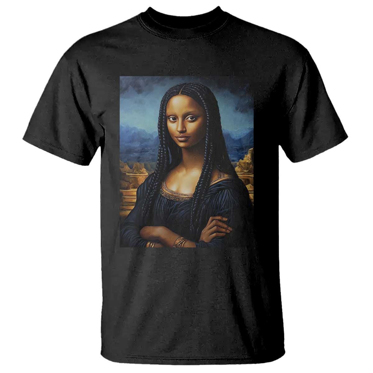 Black Women Pride T Shirt Melanin Mona Lisa Afro Queen Aesthetic Black History