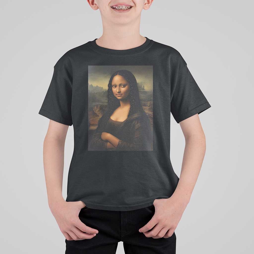 Black Mona Lisa T Shirt For Kid Melanin Pretty Aesthetic Black History